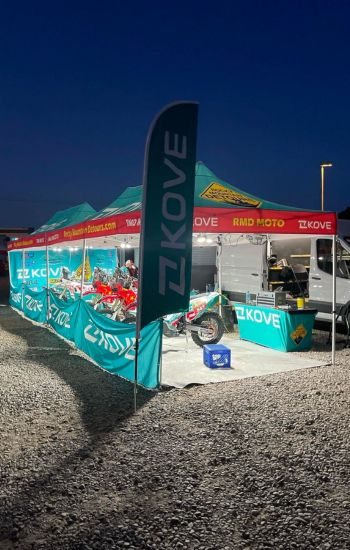 Kove Moto camp in Sonora Rally