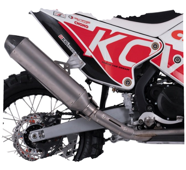 kove 450 pro race full titanium exhaust